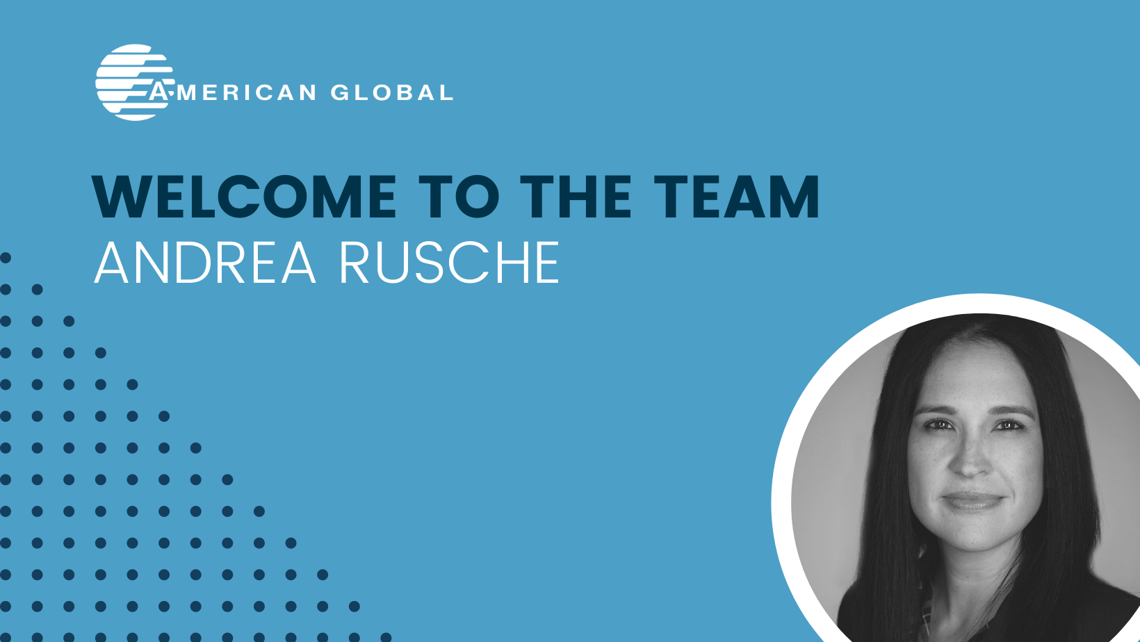 welcome to the team message with Andrea Rusche’s image