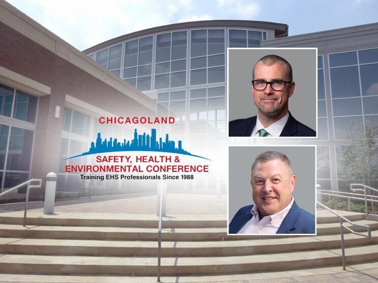 Two men at a safety conference in Chicago.