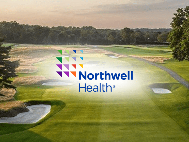 Northwell Health logo on a golf course.