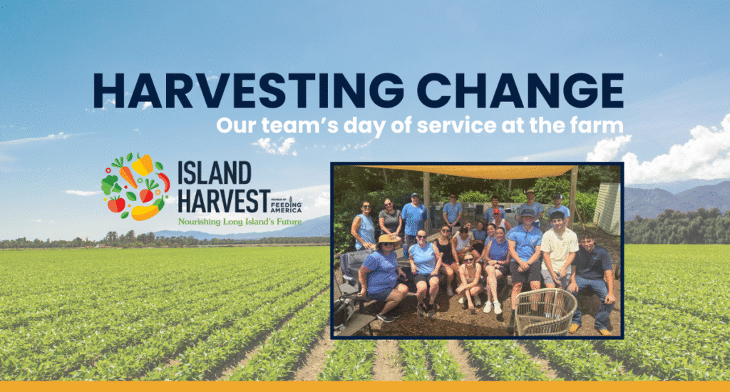Photo of a farm and AG employee volunteers
