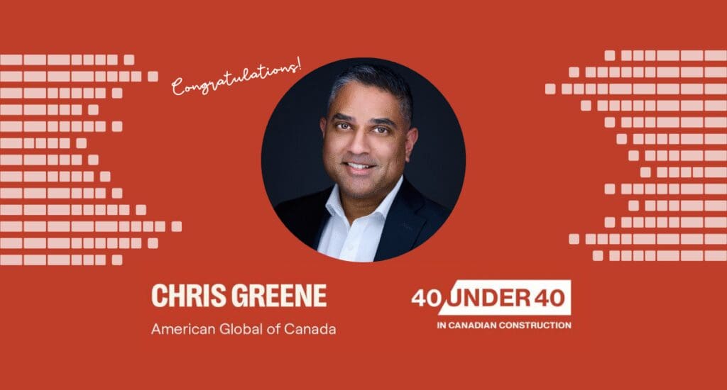 Congratulations to honoree in Canadian construction.