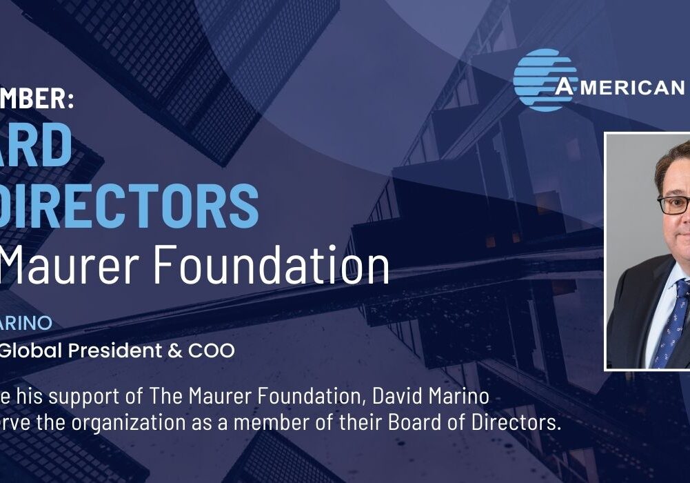 David Marino, new board member for The Maurer Foundation.