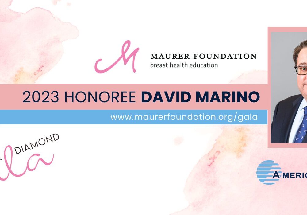 2023 Maurer Foundation gala honoring David Marino.