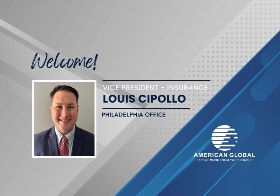 Graphic with photo of Lou Cipollo new VP of Insurance in PA